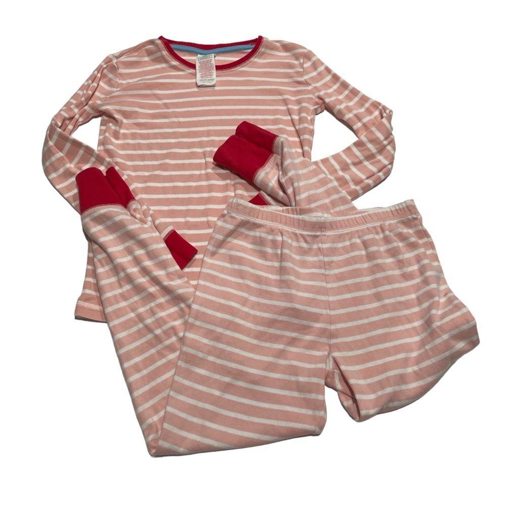 Mini Boden Pink Striped Pajama Set
